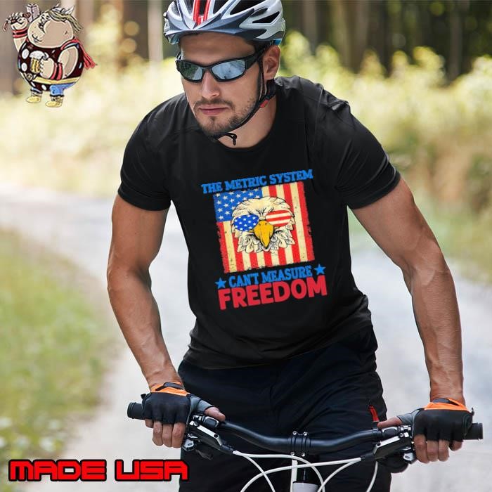 The Metric System Can't Measure Freedom Eagle Usa Flag Sunglasses Unisex