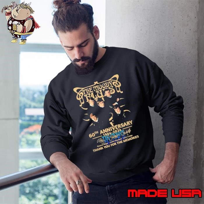 The Moody Blues 60th Anniversary 1964-2024 Thank You For The Memories Signatures Sweatshirt