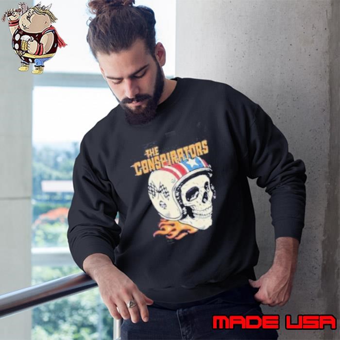 The conspirators slash a skull in helmet Sweatshirt