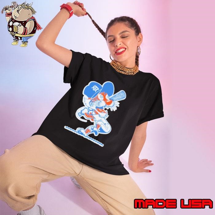 Tigers Cartoon Baseball Team Detroit Ladies tee