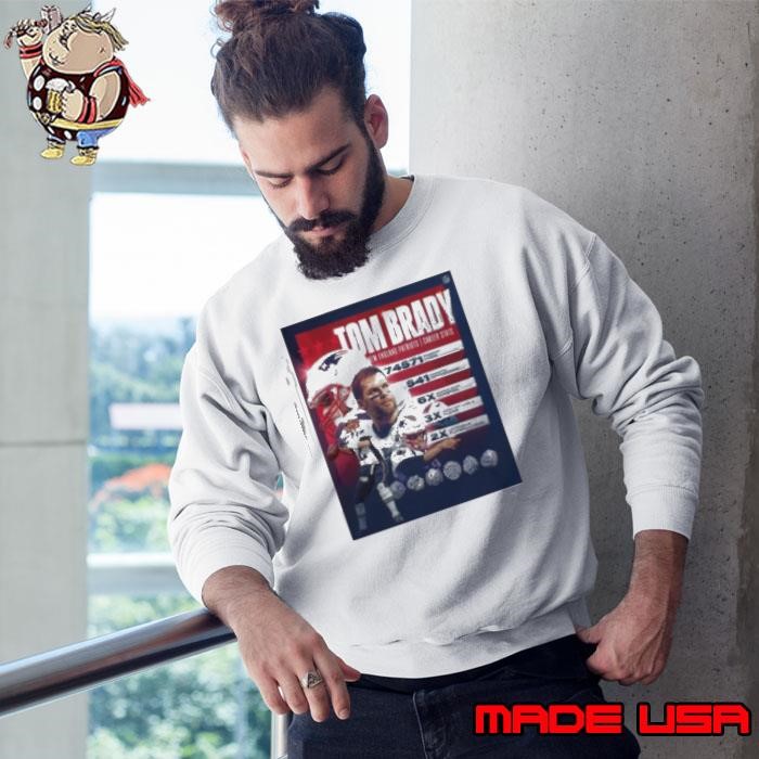 Tom Brady Hall Of Fame 74517 Passing Yards 741 Passing Touchdowns 6x Super Bowl Champions Sweatshirt