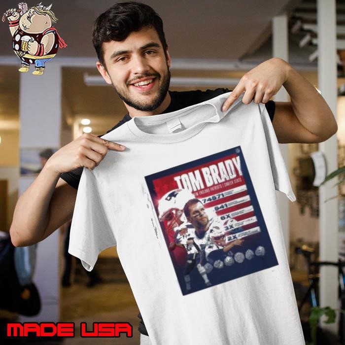 Tom Brady Hall Of Fame 74517 Passing Yards 741 Passing Touchdowns 6x Super Bowl Champions Unisex