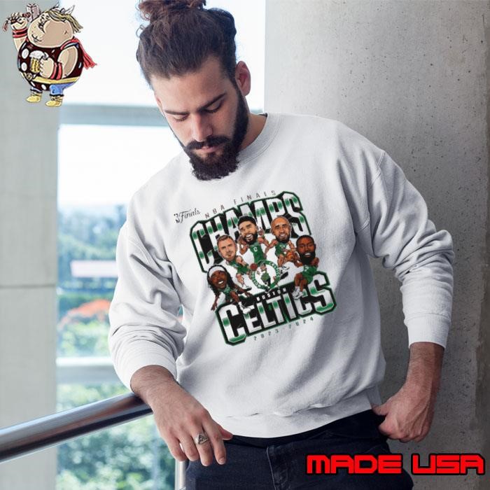 Top Boston Celtics 2024 NBA Finals Champions Pull Up Jumper Caricature Sweatshirt