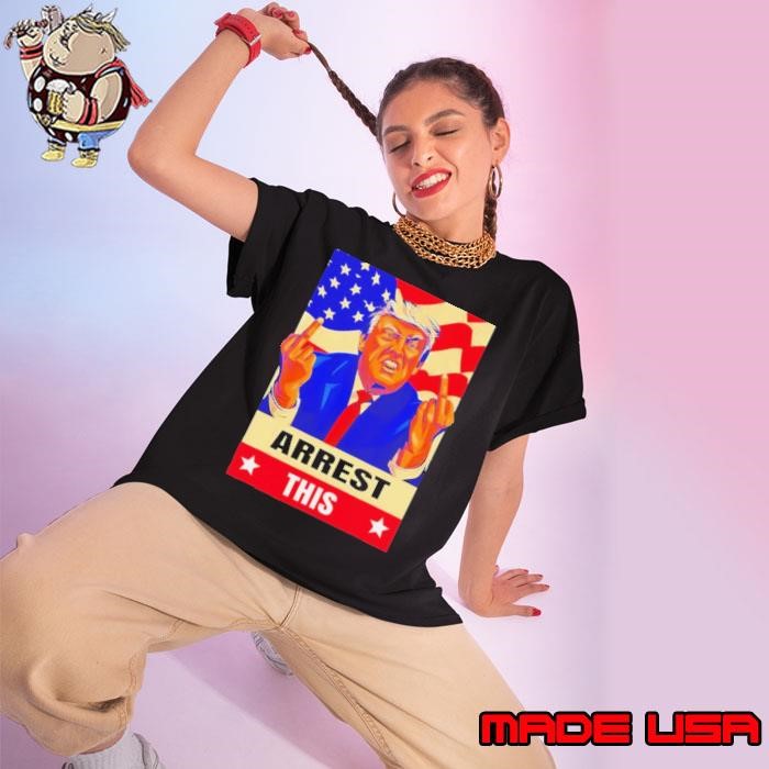 Trump arrest this never surrender fingers Ladies tee