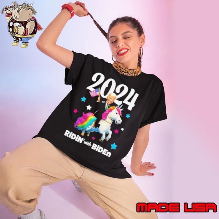 Unicorn Ridin With Biden Ladies tee