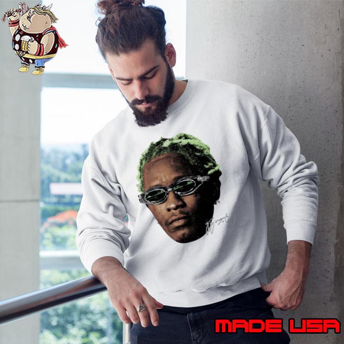 Young Thug Big Face an American rapper signature s Sweatshirt