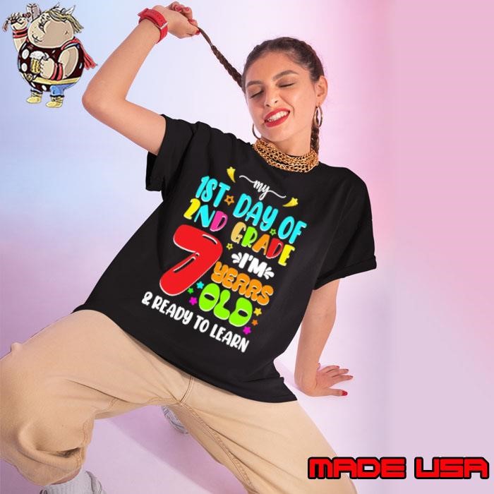 1st Day Of 2nd Grade Ready To Learn Back To School Teach Ladies tee
