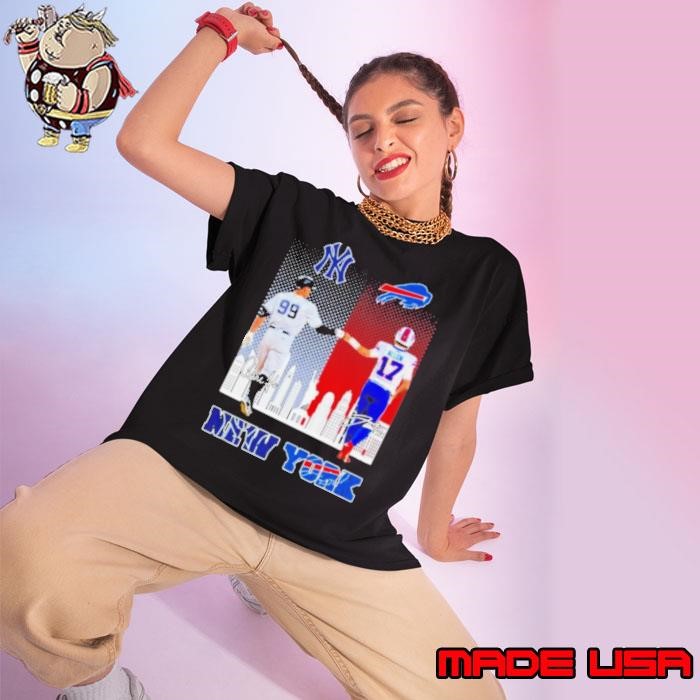 Aaron Judge And Josh Allen New York Sports Teams 2025 Ladies tee