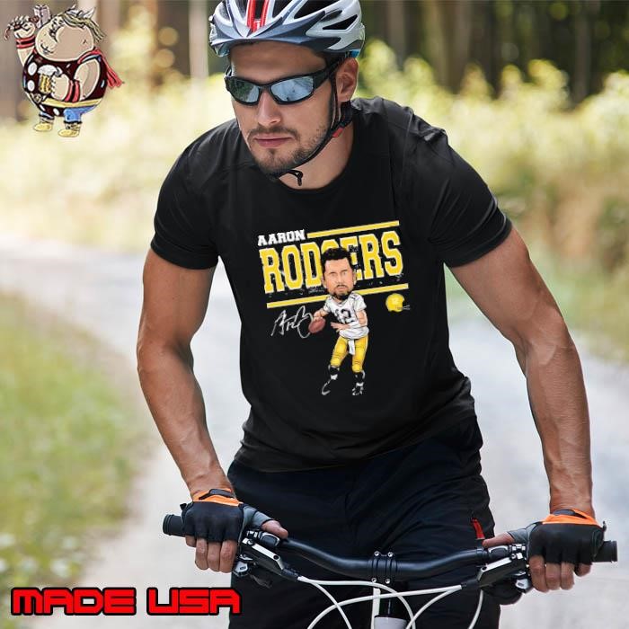 Aaron rodgers cartoon signature American football running back Unisex