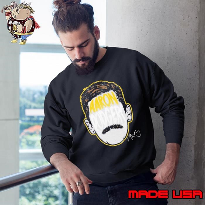 Aaron rodgers player silhouette American football running back Sweatshirt