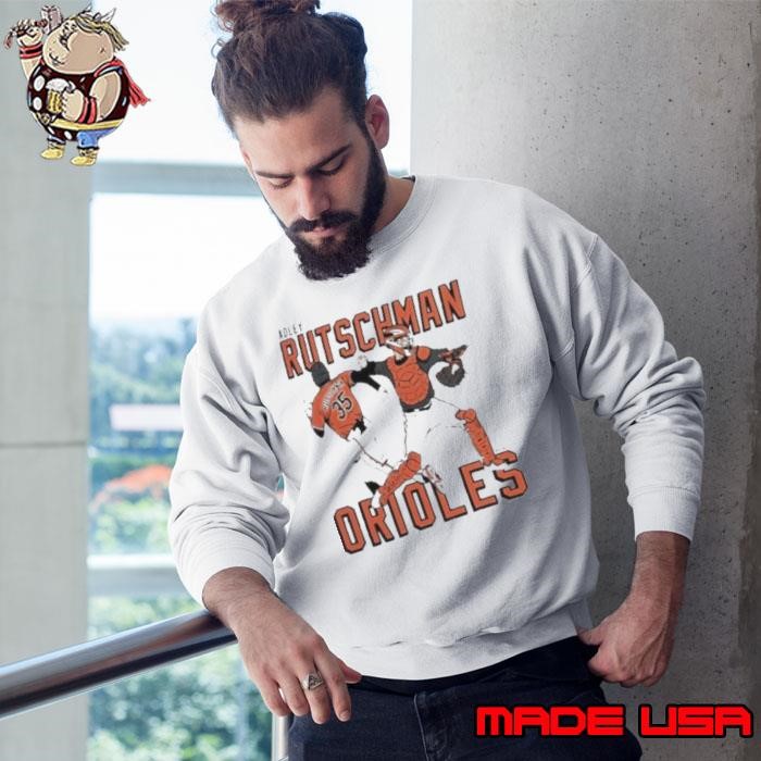 Adley Rutschman Baltimore Orioles Caricature Player Sweatshirt