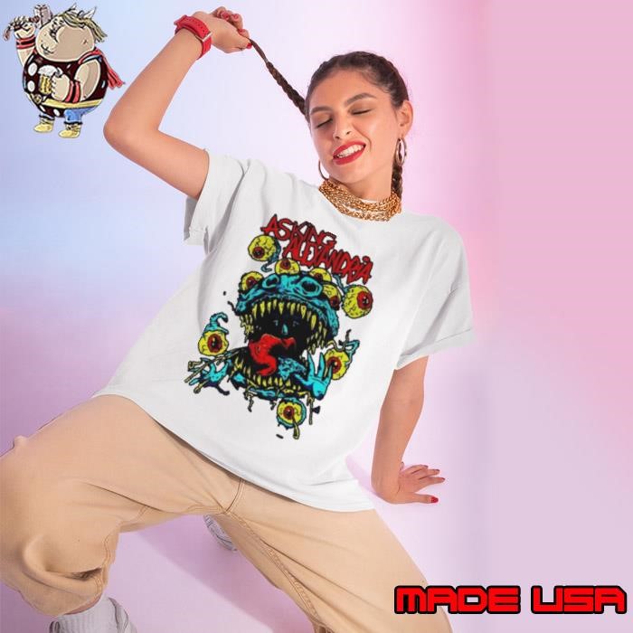 Asking Alexandria Eyeball Monster Neon Ladies tee