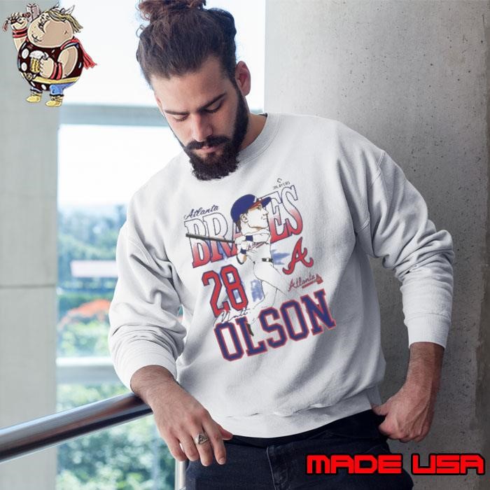 Atlanta Braves Matt Olson Caricature Baseball Sweatshirt