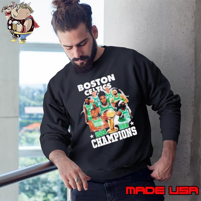 Boston Celtics 2024 NBA Champions 18 Times Team Portrait Sweatshirt