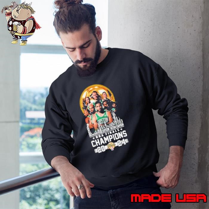 Boston Celtics NBA Finals Champions 2024 Boston City Skyline Name Sweatshirt