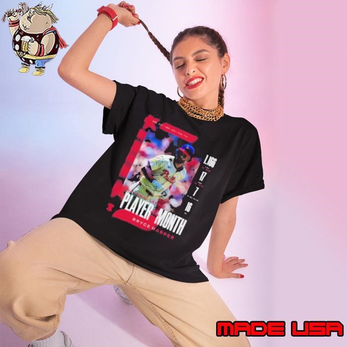 Bryce Harper Back to back Player Of The Month National League 2024 Ladies tee