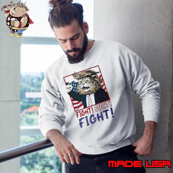 Cat Trump Shooting Fight Fight Fight Sweatshirt
