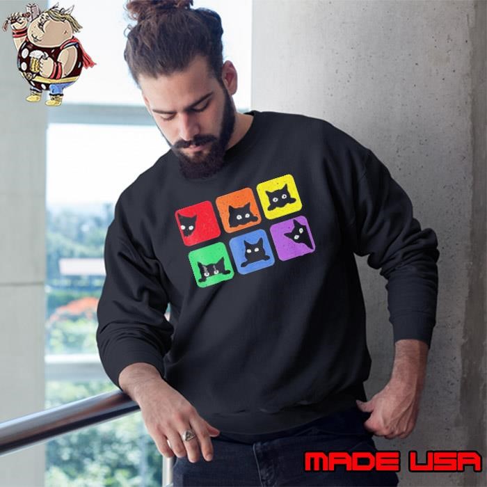 Cats Pride 2024 Lgbt Cat Rainbow Sweatshirt