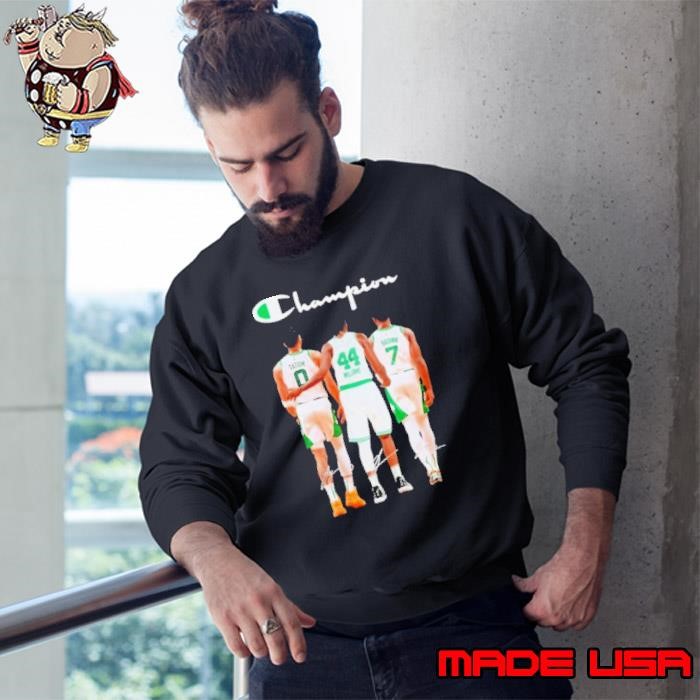 Champion Jayson Tatum Jaylen Brown And Robert Williams III Boston Celtics Signatures Sweatshirt