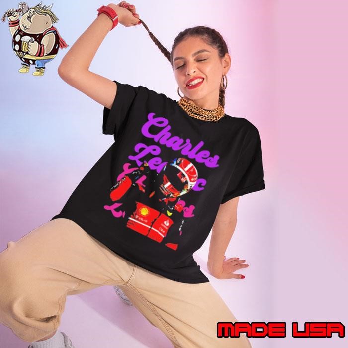 Charles Leclerc Neon Monégasque racing driver Ladies tee