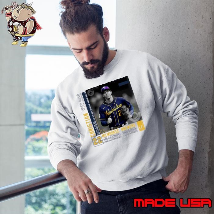 Christian yelich American professional baseball left fielder Milwaukee Brewers Sweatshirt