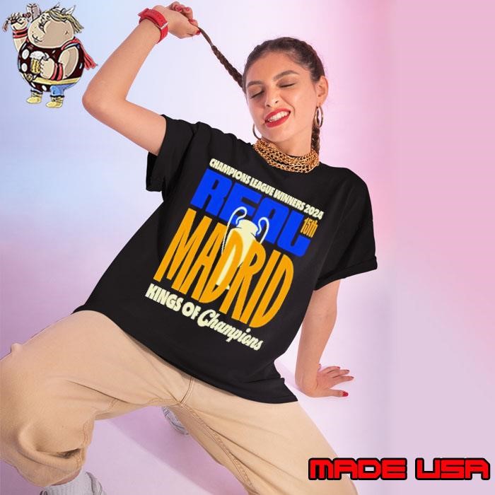 Congrats Real Madrid 15th Champions League Winners 2024 King Of Champions Ladies tee