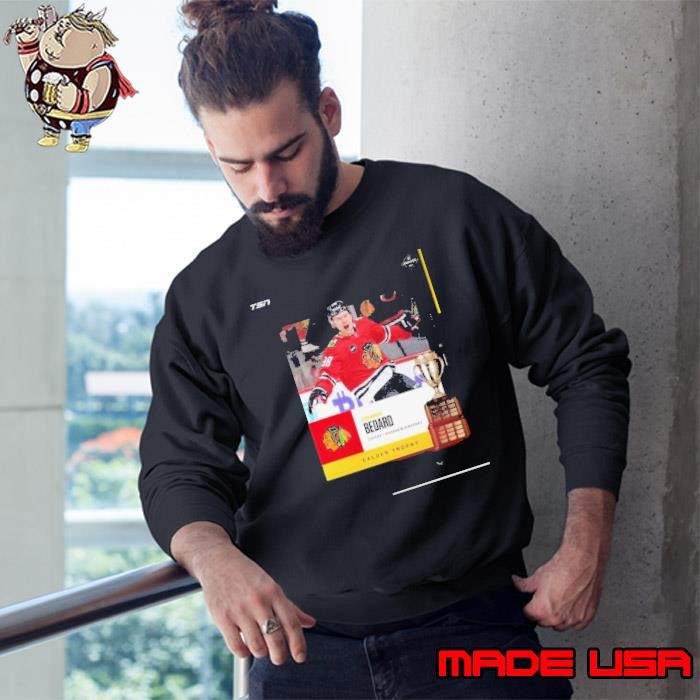 Connor Bedard Centre Chicago Blackhawks 2024 Calder Trophy Awards Sweatshirt