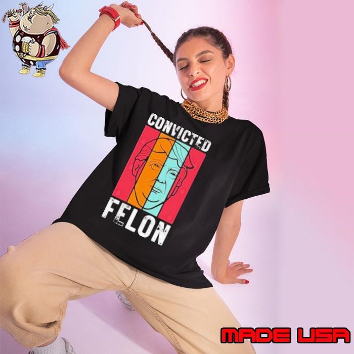 Convicted Felon Trump Retro Ladies tee