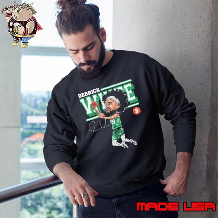 Derrick White American professional basketball player Boston Celtics Cartoon Sweatshirt
