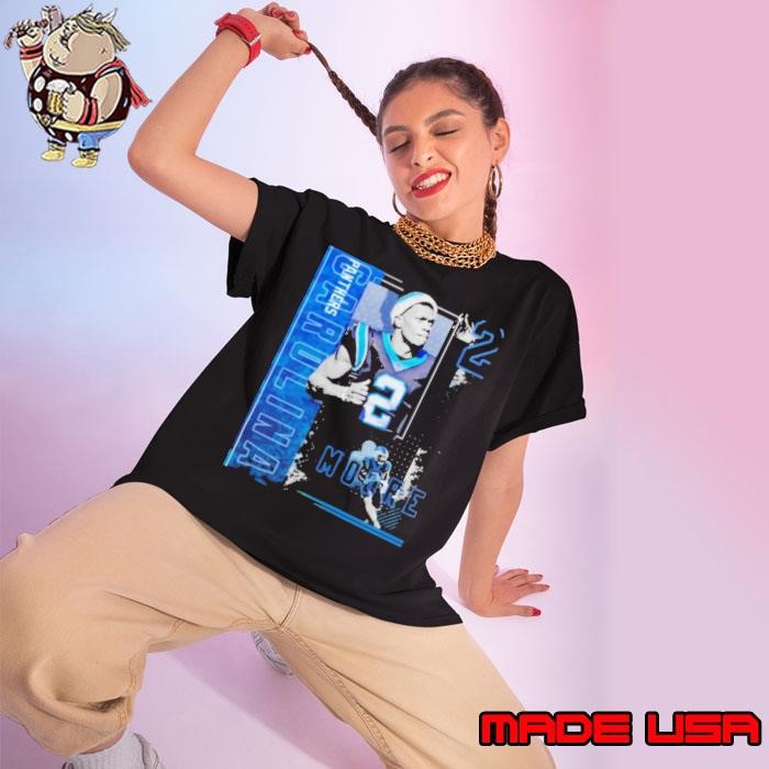 Dj moore football paper poster panthers 2 Ladies tee