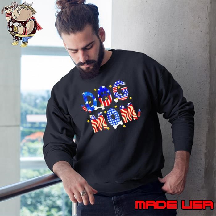 Dog mom USA flag 4th of July Sweatshirt