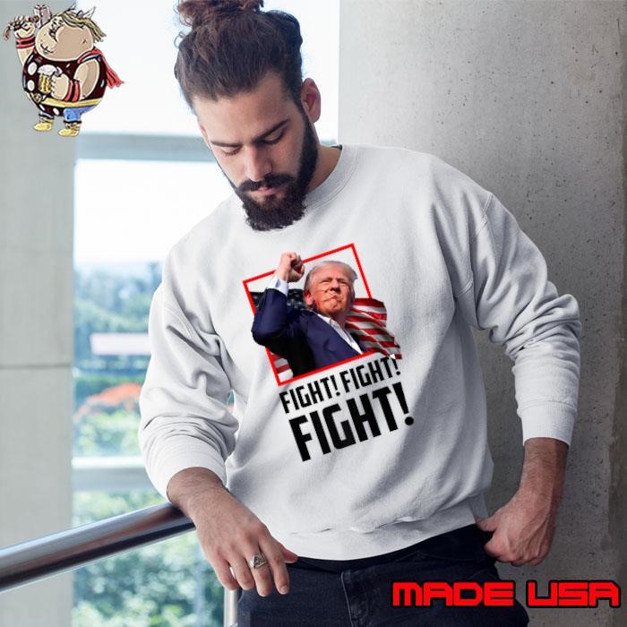 Donald Trump Fight Fighting Fighters Supporters Americans USa Flag Sweatshirt