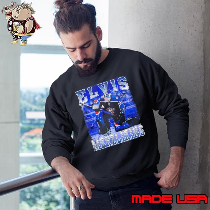 Elvis Merzlikins Latvian professional ice hockey goaltender Sweatshirt
