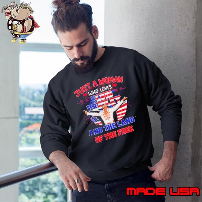 Elvis Presley Just A Woman Who Loves The Land Of The Free America Sweatshirt