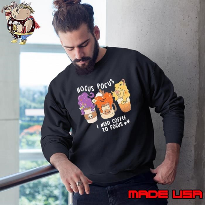 Hocus Pocus I Need Coffee to Focus Halloween Teacher Sweatshirt