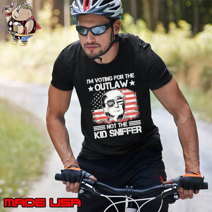 I'm Voting For The Outlaw Not The Kid Sniffer USa Flag Trump 2024 Unisex