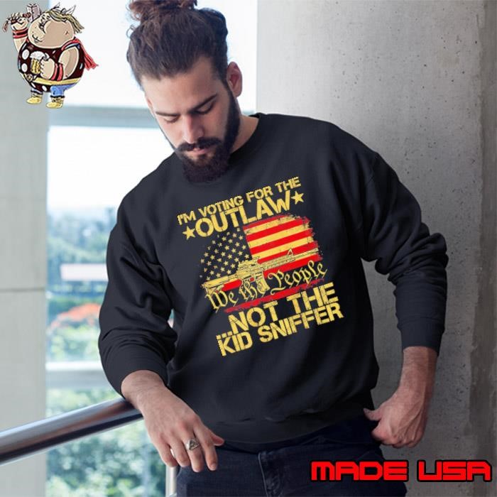 I'm Voting For The Outlaw We The People Trump 2024 Usa Flag Sweatshirt