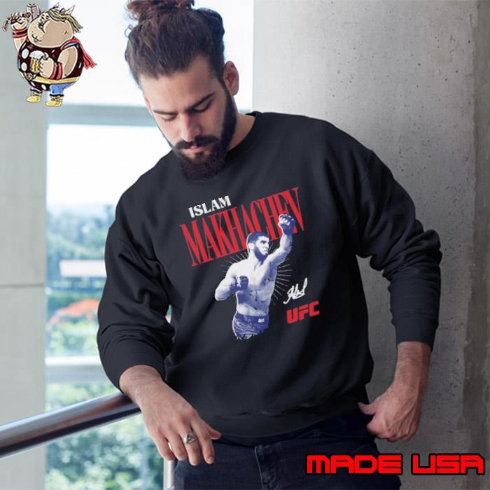 Islam Makhachev Russian professional mixed martial artist Retro Bitmap Sweatshirt