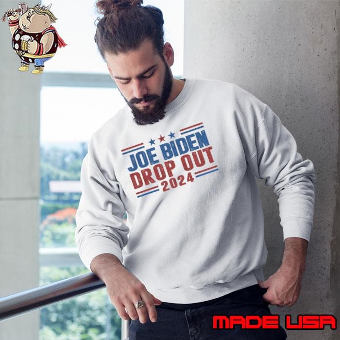 Joe biden drop out 2024 red and blue stars election Sweatshirt