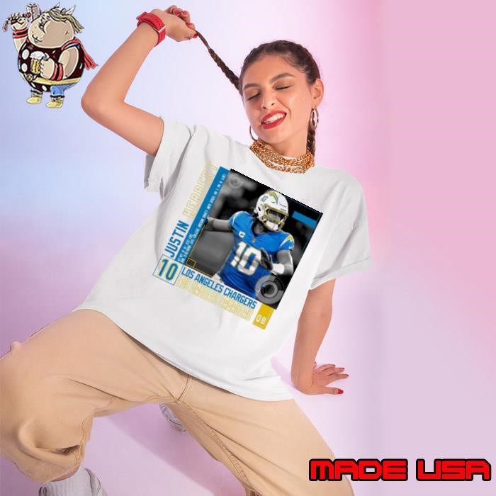 Justin Herbert American football quarterback for Los Angeles Chargers Ladies tee