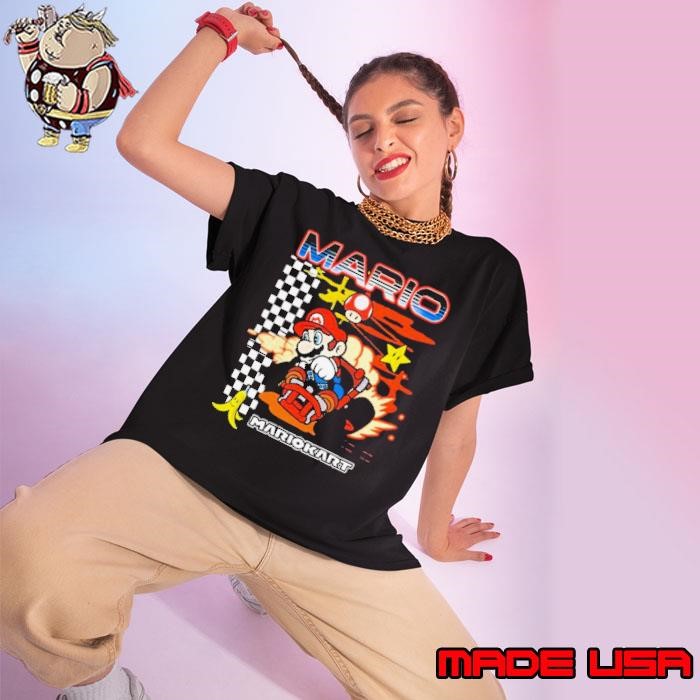 Mario Kart Racing Finish Line Ladies tee