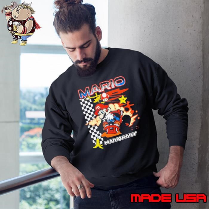 Mario Kart Racing Finish Line Sweatshirt
