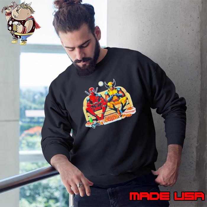 Marvel Deadpool Wolverine Disney Superhero Sweatshirt