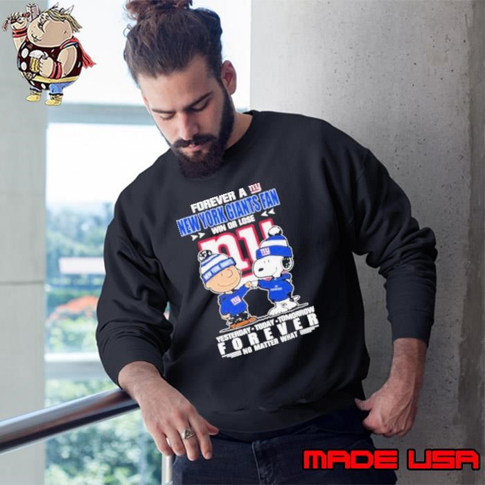 New York Giants Football Fan Forever No Matter What Snoopy Sweatshirt