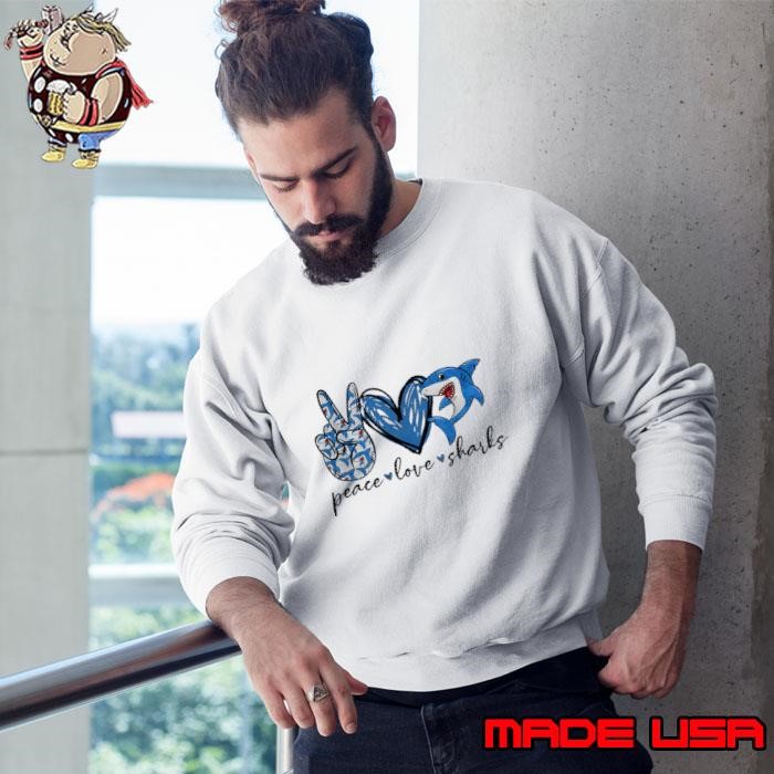 Peace love shark high hand heart shark Sweatshirt