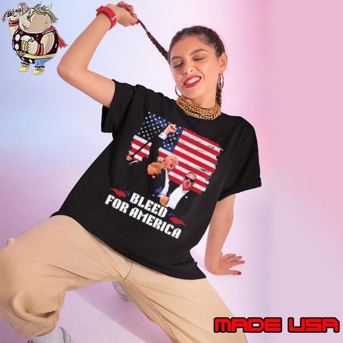 President Trump 2024 Bleed For America Ladies tee