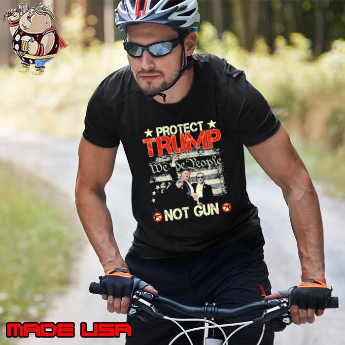 Protect Trump not gun we the people usa flag vintage Unisex