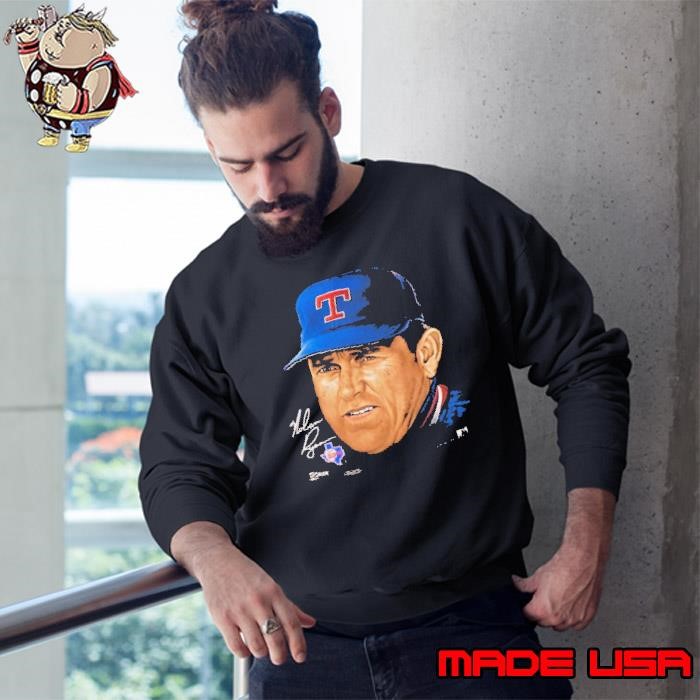 Salem Tag Texas Rangers Nolan Ryan big face signature vintage Sweatshirt