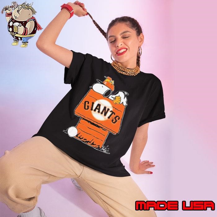 San Francisco Giants Baseball Snoopy And Woodstock The Peanuts 2024 Ladies tee