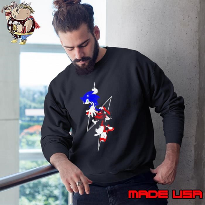 Sonic and Shadow lightning bolt Sweatshirt